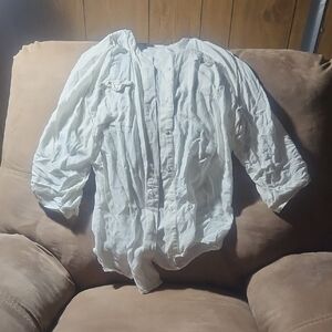 Women's Cream Button-Up Shirt